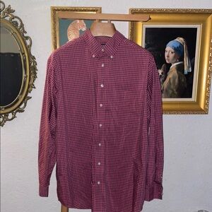 Roundtree & Yorke Red Casual Button Down Shirt